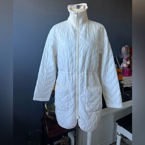 Athleta Women's Cream Quilted Puffer Jacket size S